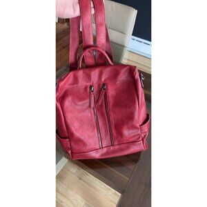 Women Backpack Purse Leather Anti-theft Travel Fashion Shoulder Handbag-Pink